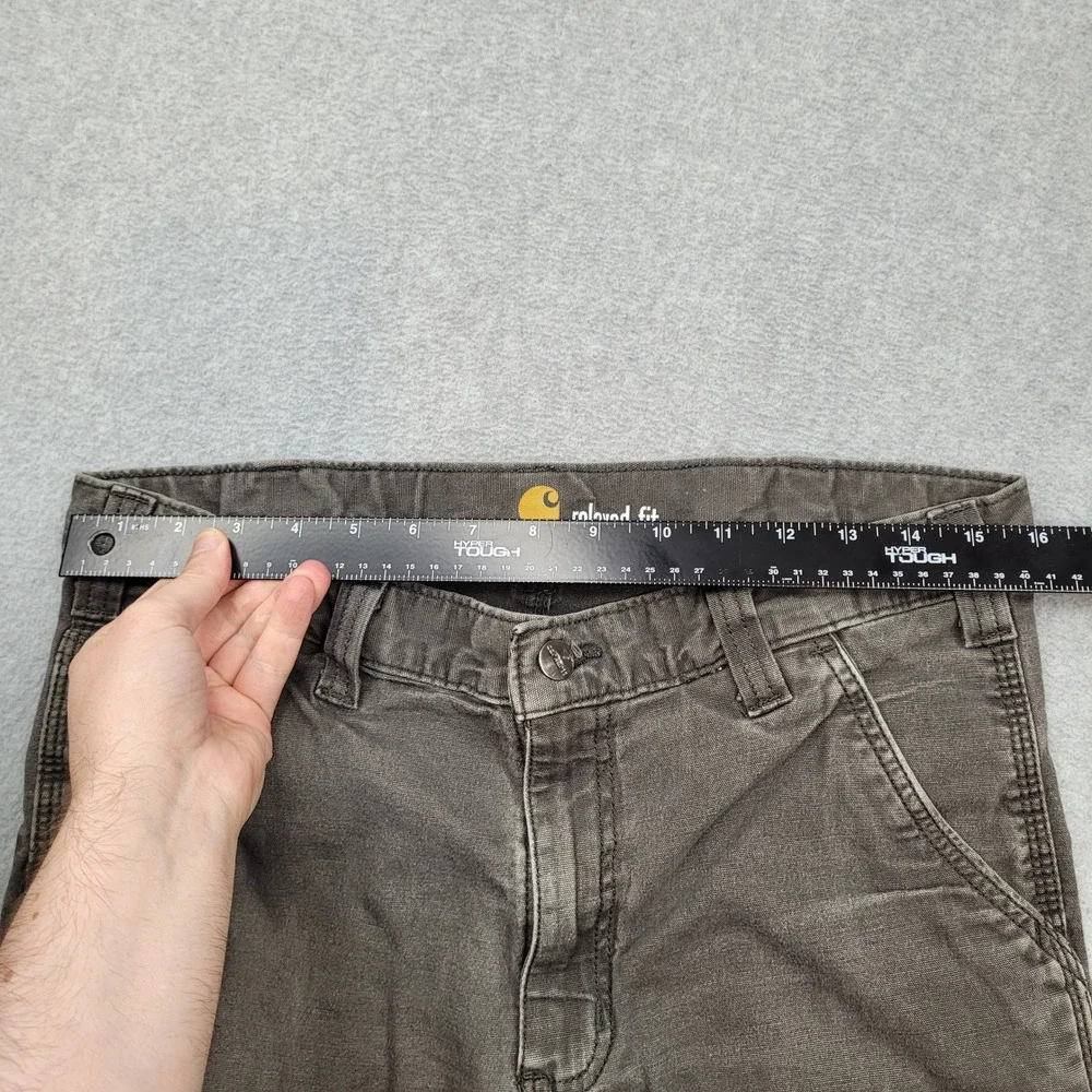 Carhartt Utility Pants Mens 32x30 Gray Relaxed Fit Rugged Flex Rigby 102291-306